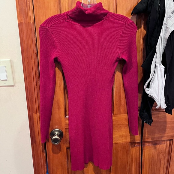 red turtleneck dress - Picture 1 of 2